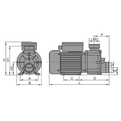 Pompa do basenu AQUAVIVA JA35M (220V, 4 m3/h)
