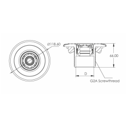 Dysza napływowa do basenu EMAUX EM4415E GZ 2