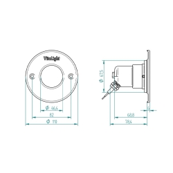 Lampa do basenu 4/4er POWER LED 3.0 (6000 K) Ø 110 mm INOX