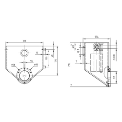 Mechaniczny regulator poziomu wody skimmera 160 mm z brązu