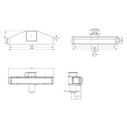 Skimmer basenowy XL ze stali nierdzewnej AISI 316 do basenu foliowanego