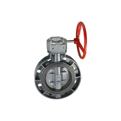 Zawór klapowy międzykołnierzowy z reduktorem PVC-U EPDM d160