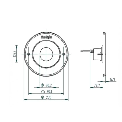 Lampa do basenu 16/4er POWER LED 3.0 (3000 K) Ø 270 mm SPIŻ