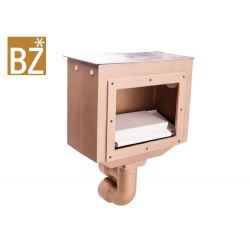 Skimmer z zaworem 2-drogowym z brązu o długości 160 mm