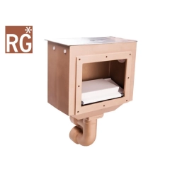 Skimmer z zaworem 2-drogowym ze spiżu o długości 160 mm