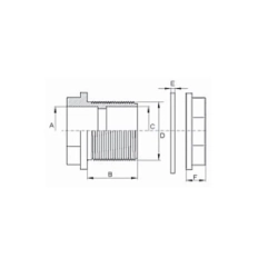Złączka zbiornikowa PVC-U 75x3
